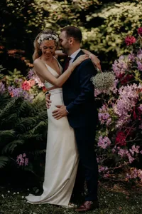 Coiffure de la mariée cheveux longs avec voilette à Rouen