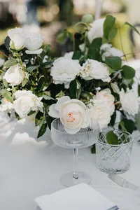 Blush and white garden rose bouquet with greenery at private estate wedding in Vancouver, Washington.