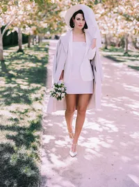 Detail of the bride's ankle-strap heels on a dappled garden path, styled for a Santa Barbara wedding editorial by Yuliya Supin Design