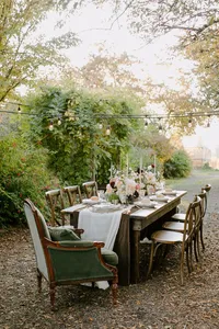 Outdoor wedding design in garden setting for California and Utah weddings