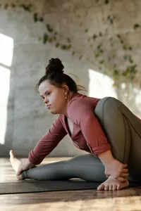woman doing yoga