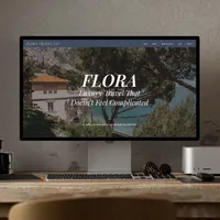 Mockup displaying Flora on desktop computer
