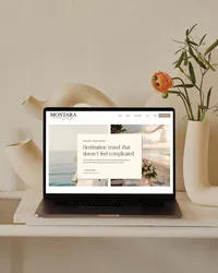 mockup on laptop displaying the VDC Montara template