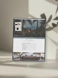 iPad mockup displaying VDC mockup for Groups Reservations Page