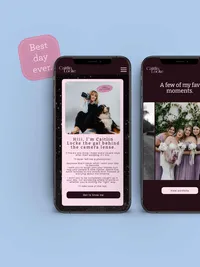 wedding photography showit website and branding case study for Caitlin Locke Photography