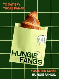 Bakery Cafe branding design case study for Hungie Fangs Artisan Bakery