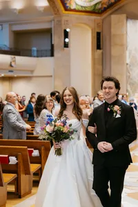 Christian wedding ceremony and reception