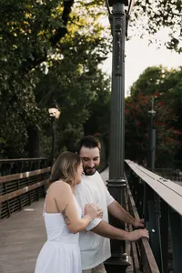 A couple hugging each other