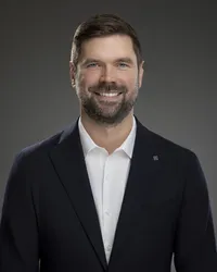 Educator professional headshot session in Edmonton studio