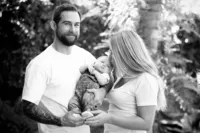 Newborn black and white photography in Orange County