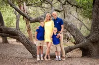 Parents and their children during a family photo session in Orange County