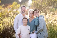 family at an outdoor family photo session in Orange County