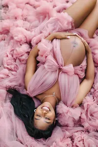 maternity-photography-pink-gown-smiling-mom-to-be