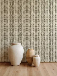 wall paper with 3 vases 2