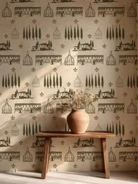 wallpaper with table & florals copy
