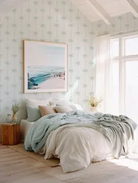 rbedroom with palms