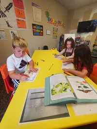 kids working in classroom
