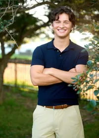 senior guy portrait at Theodore Wirth Park Minneapolis wooded trail