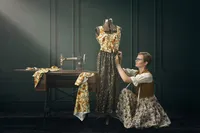 Talented Senior Picture Photographer Captures Creative Dressmaking Process in Action