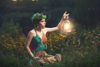 Non-binary senior pictures fairy fantasy -4