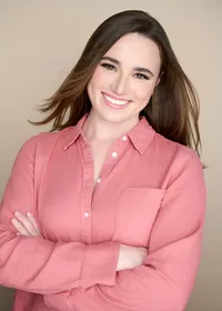 Smiling actor headshot photographed in Minneapolis studio