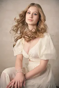 Senior portrait in photographer's private St. Paul studio featuring professional lighting and direction