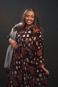 Boutique studio senior portrait session in St. Paul with wardrobe styling and professional direction