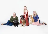 Happy Family Portrait With Dogs in Edina Minnesota Studio-24