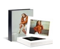 Bespoke senior portrait album offered by Photographer Megan Engeseth