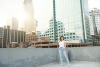 Senior Portraits in Urban Skyline-25