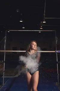 Gymnastics senior photos in minnesota powder 2