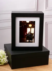 Premium Wood Box Black 8x10 with 5 x7