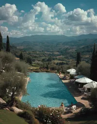 A_photograph_of_an_infinity_pool_with_people_relaxing_a_439d6d4c-c7cb-494a-ad49-acd01506dab1