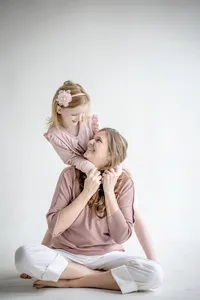 Mother and daughter photo session at a studio in downtown San Antonio