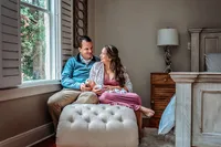 Lifestyle newborn session in a client's home in San Antonio