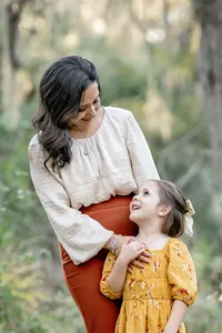 sweet mother daughter moment captured during photo session at Breckenridge Park in San Antonio