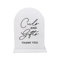 SHELLY White Acrylic Cards_Gifts Sign