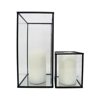 EVELYN Black Glass Hurricanes