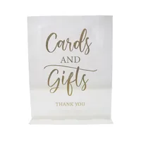 EVA Cards & Gifts, Square Acrylic Gold Writing