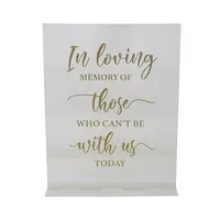 EVA In Loving Memory, Square Acrylic Gold Writing