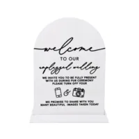 SHELLY White Acrylic Unplugged Sign