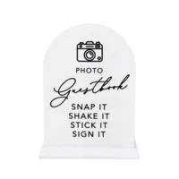 SHELLY White Acrylic Guestbook Sign