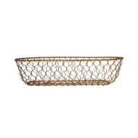 JULIETTE Gold Netted Oval Basket