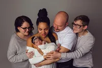 newborn girl studio photography