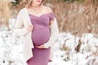 Hudson, Wisconsin winter maternity photography