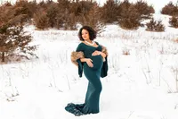 Hudson, Wisconsin winter maternity photography