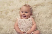 6 month baby girl sitter session photography