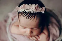 newborn girl studio photography