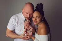 newborn girl studio photography