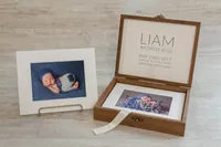 matted print wooden folio box